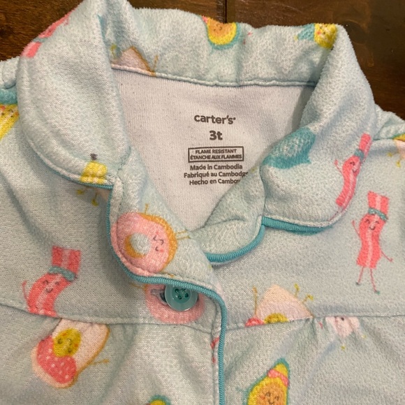 Carters Breakfast Pajama Set 3T - Picture 4 of 4